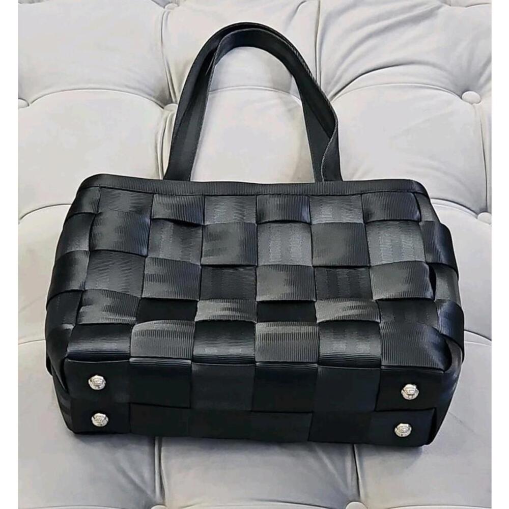 HARVEYS The Original Seatbelt Bag BLACK Tote Zip Up Purse